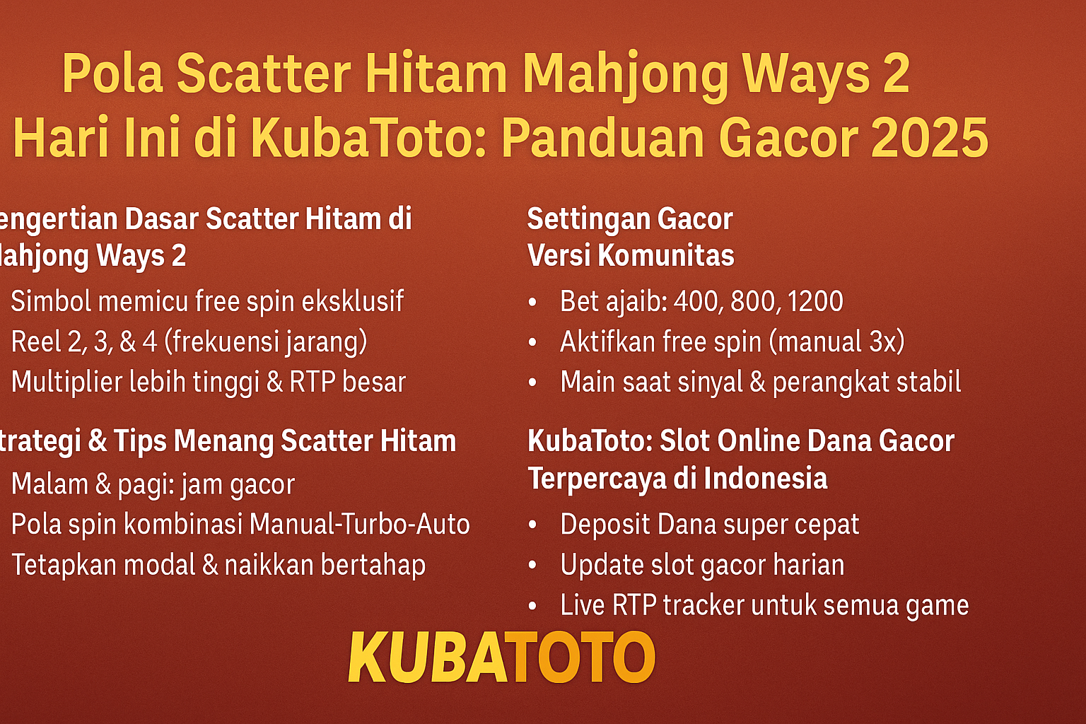 Pola Scatter Hitam Mahjong Ways 2 Hari Ini